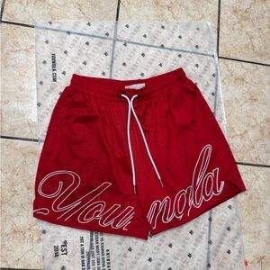 YoungLA Bold Red Athletic Shorts